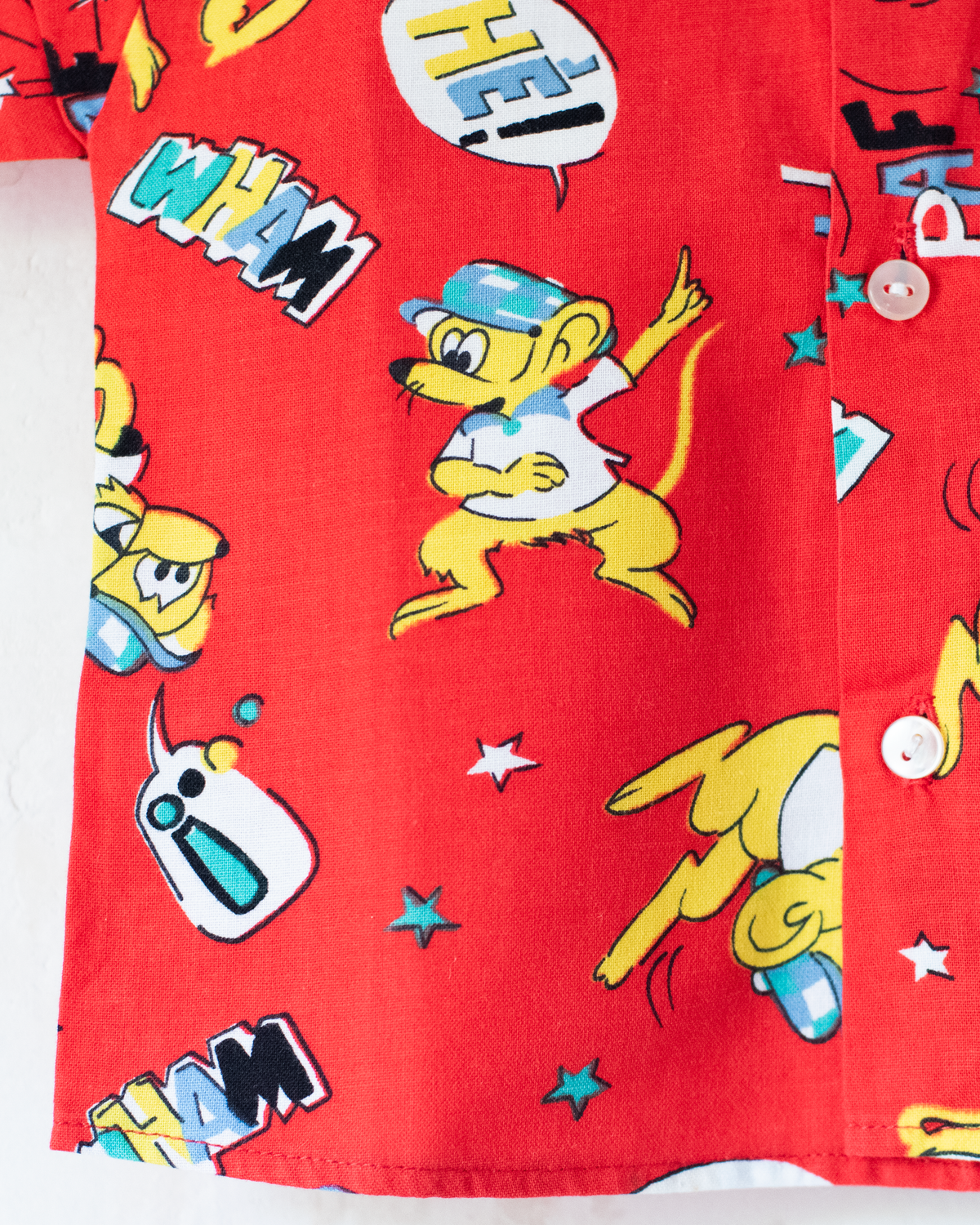 Red button-down shirt with mice | 12-18 months
