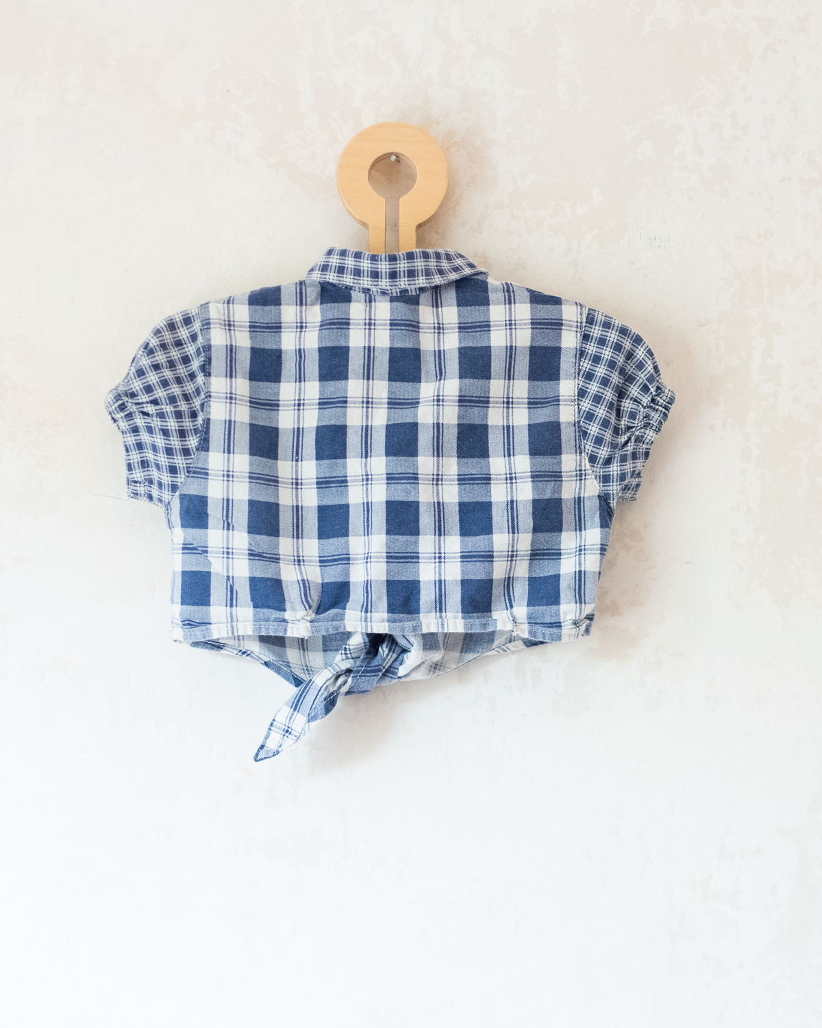 Plaid tie-front crop top | 6-9 months