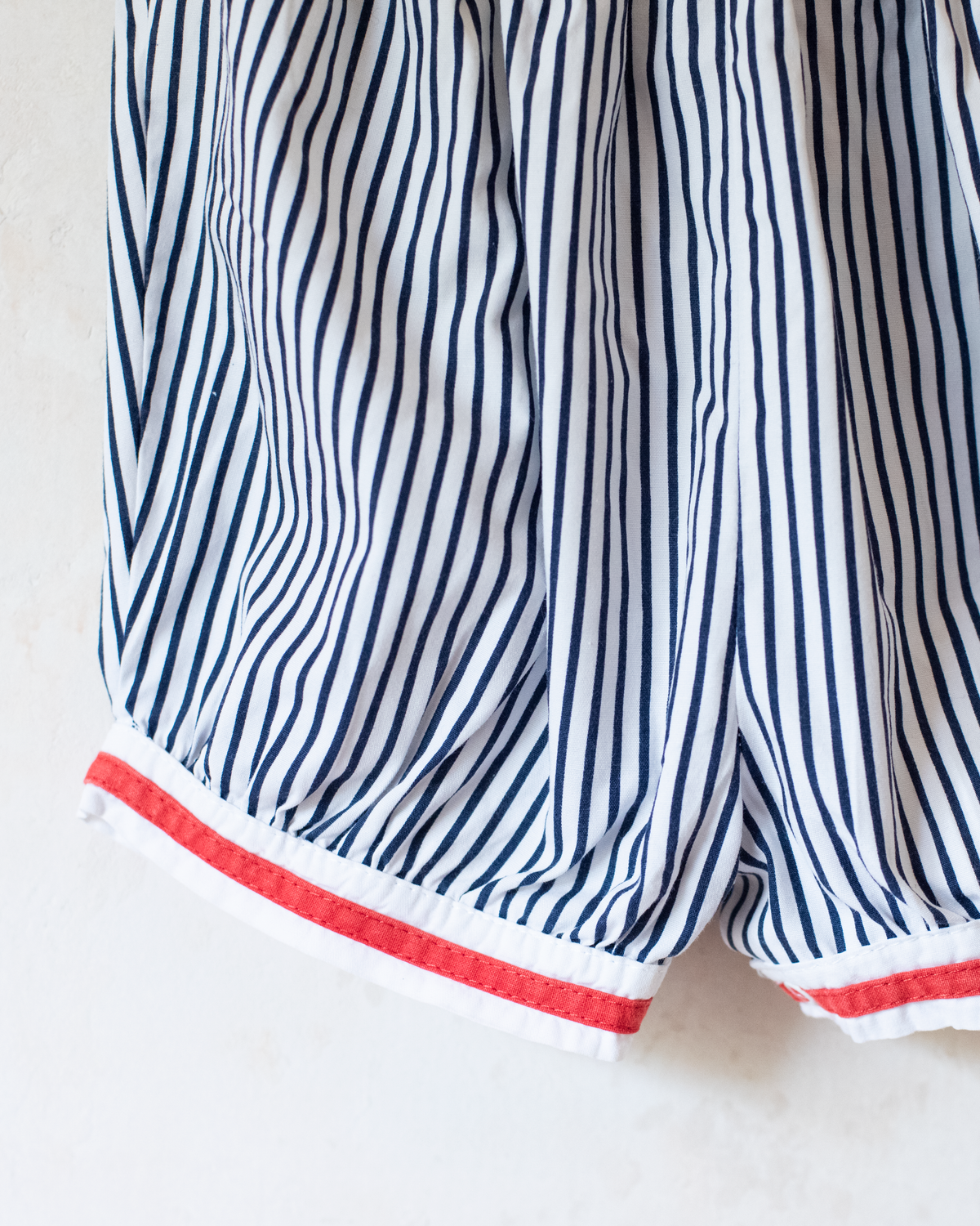 Sailor romper with embroidered boat | 3-6 months