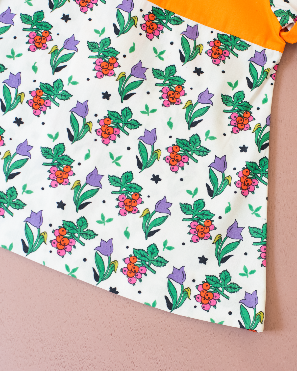 Orange dress with berries | 9-12 months