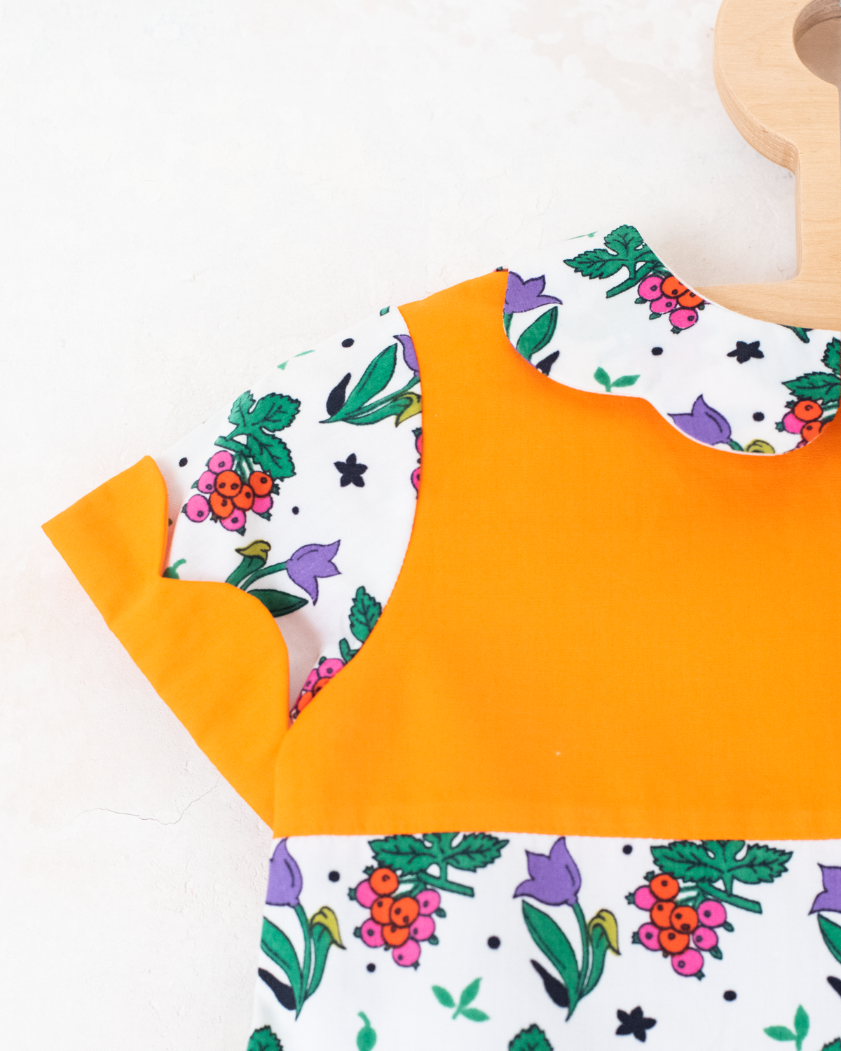 Orange dress with berries | 9-12 months