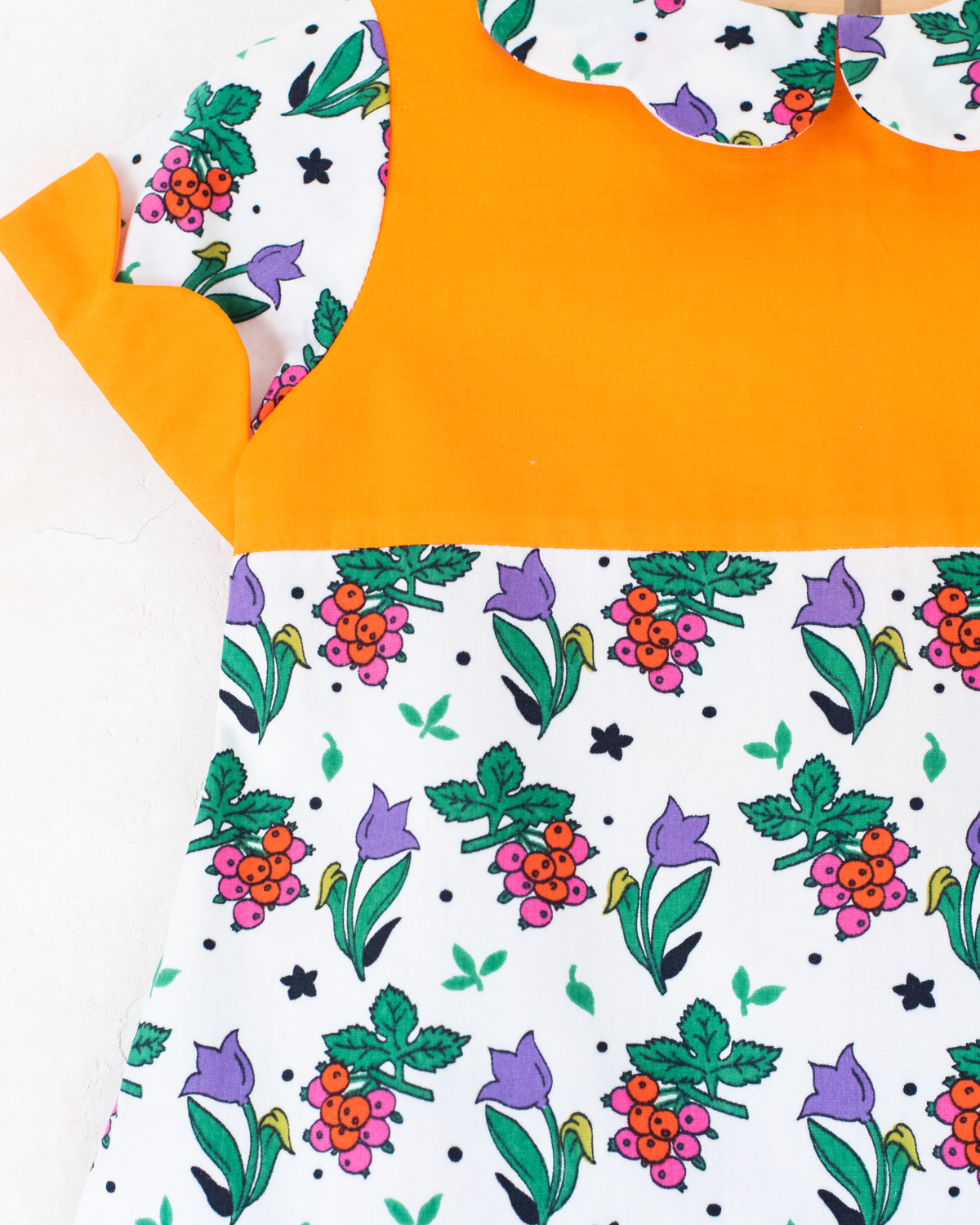 Orange dress with berries | 9-12 months