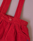 מכנסי שלייקס אדומים עם בבושקות איב סאן לורן | 3-4 שנים