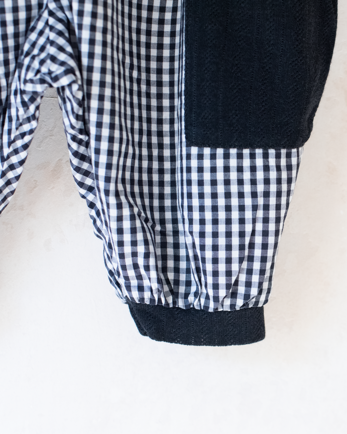 Black and white plaid overalls | 12-18 months