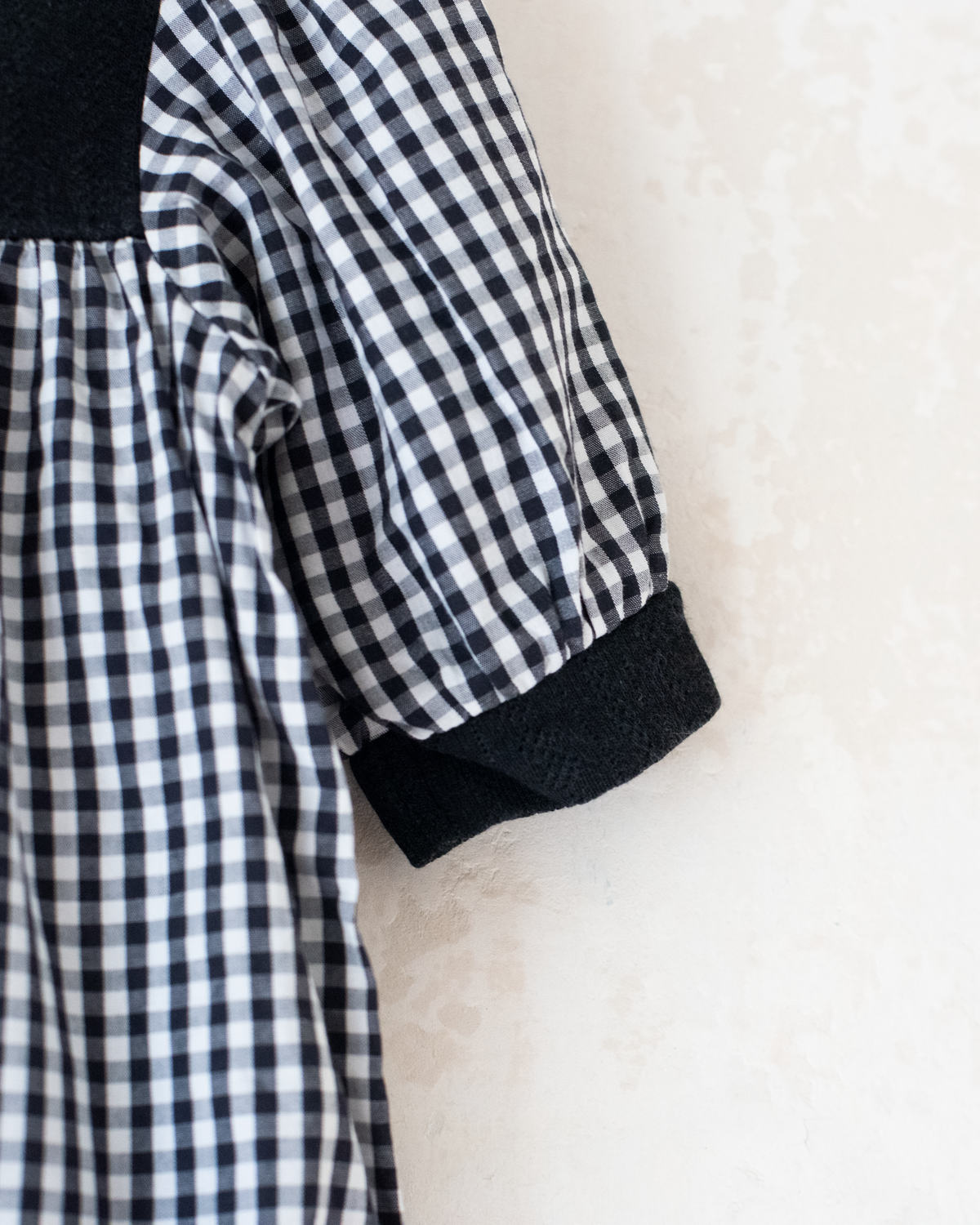 Black and white plaid overalls | 12-18 months