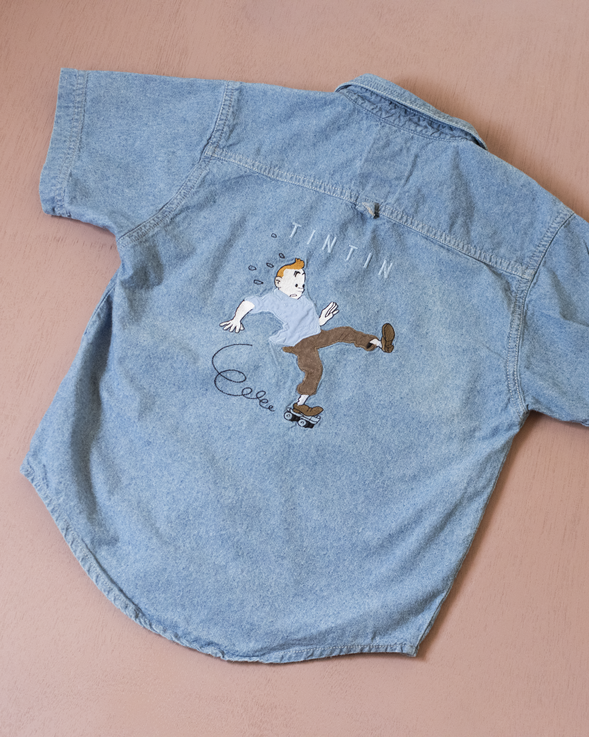 חולצת ג׳ינס עם רקמות של טינטין | 4-5 שנים