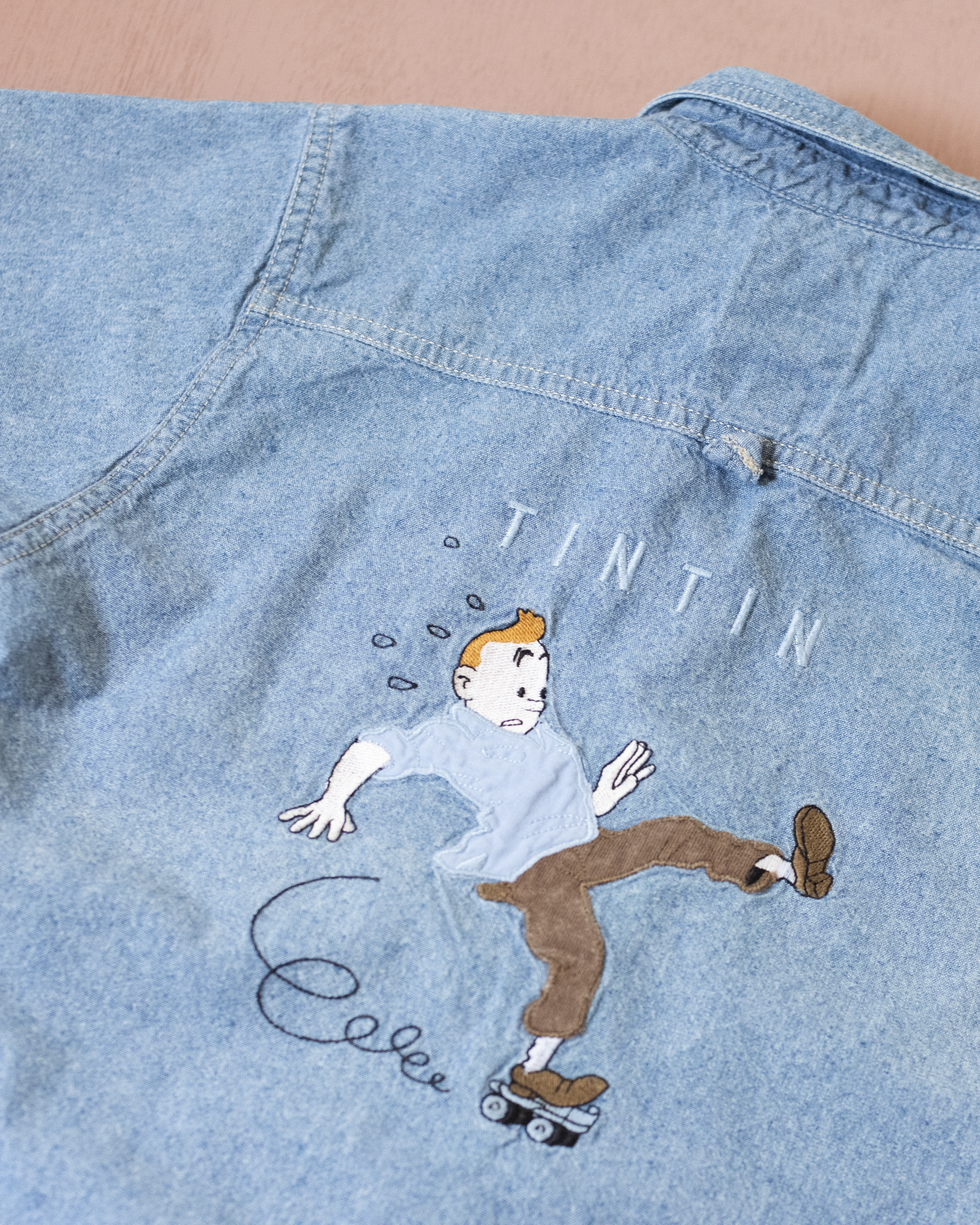 חולצת ג׳ינס עם רקמות של טינטין | 4-5 שנים
