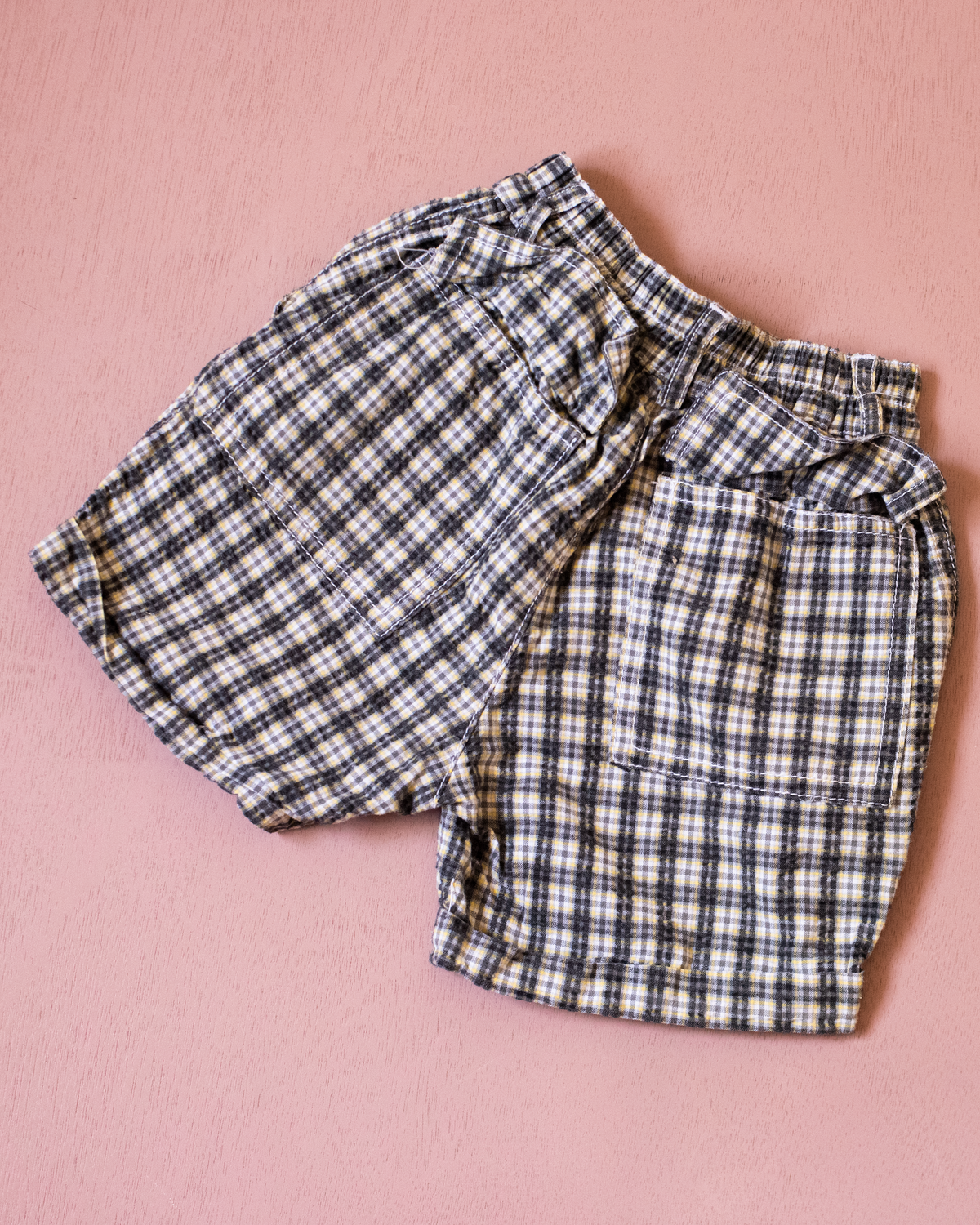 Plaid shorts with King Bebar embroidery | 12-18 months