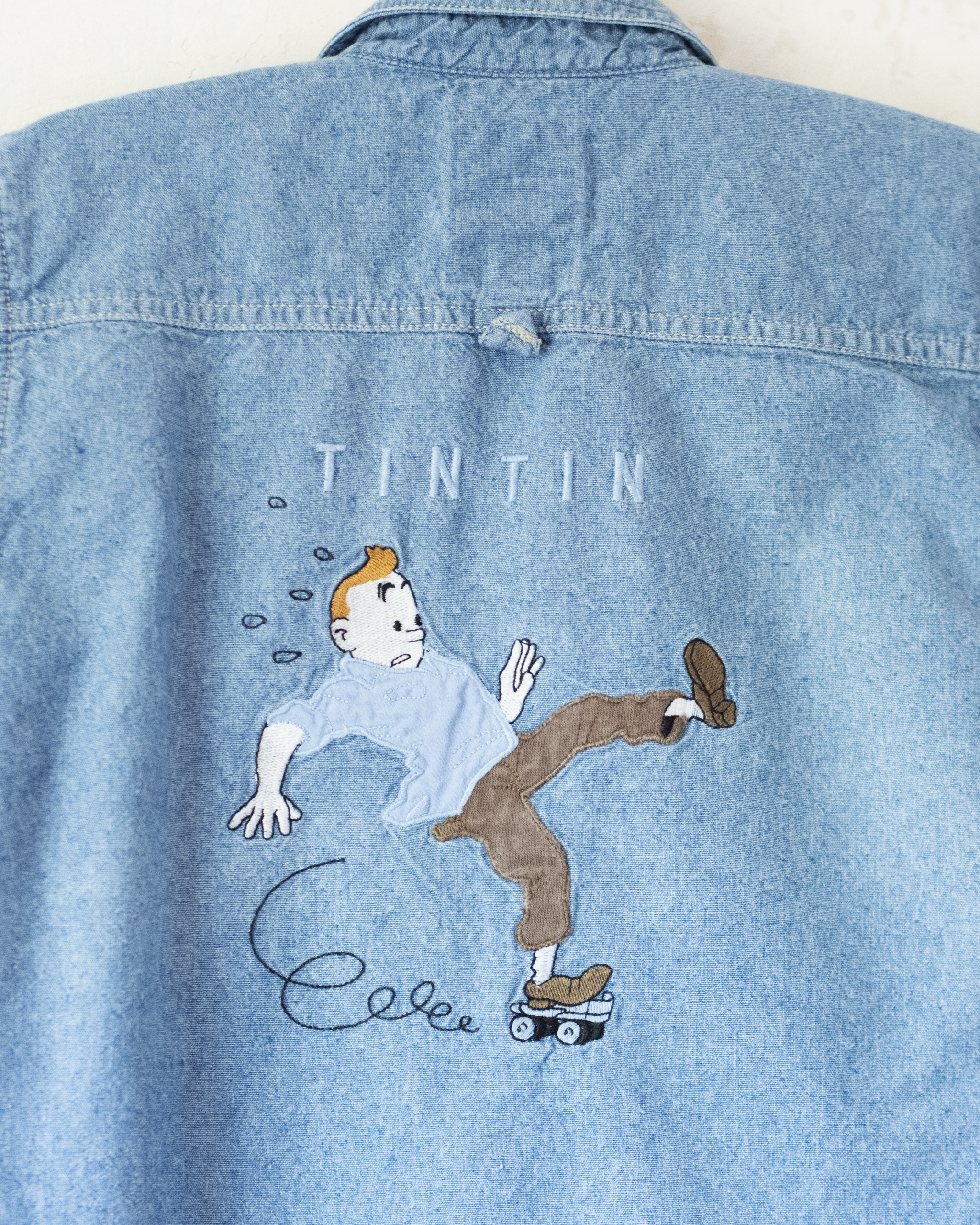חולצת ג׳ינס עם רקמות של טינטין | 4-5 שנים