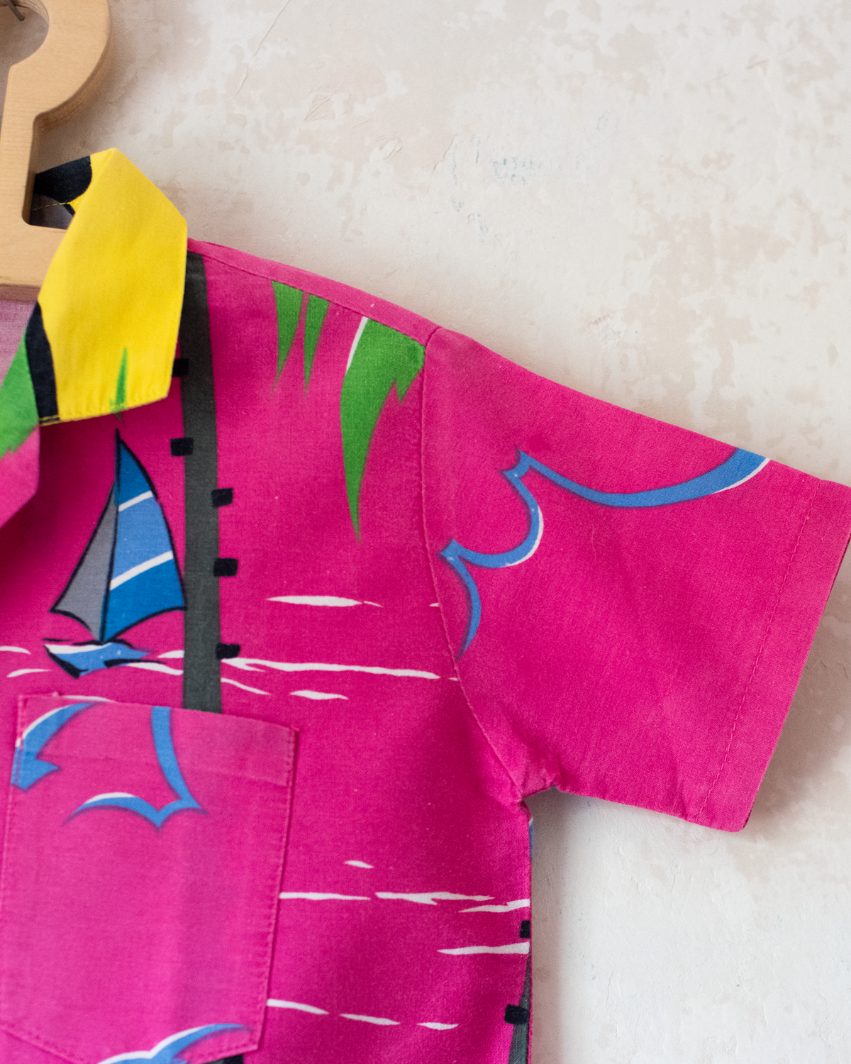 Colorful button-down shirt with sailboats | 5-6 years