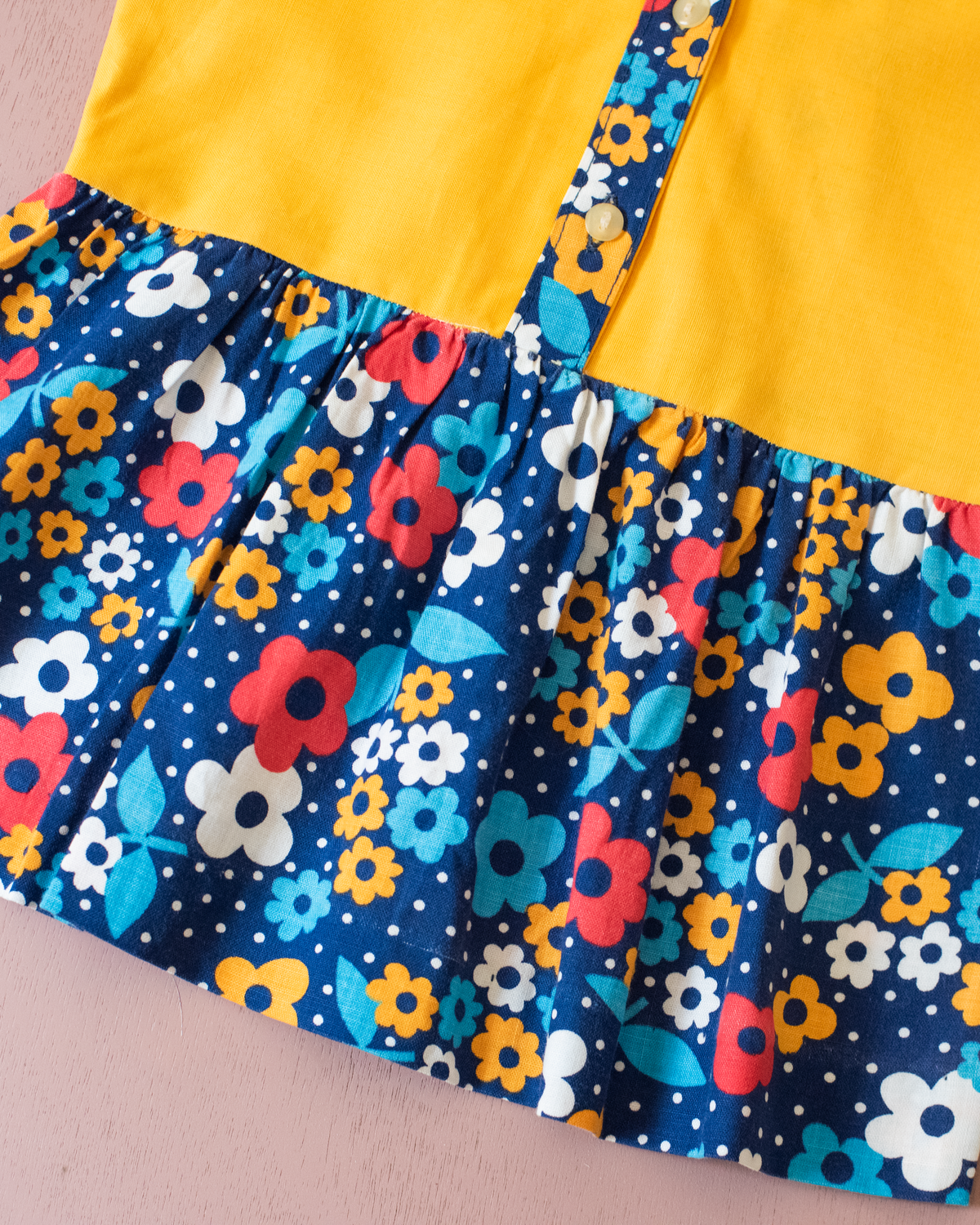 Sixties floral dress | 6-9 months