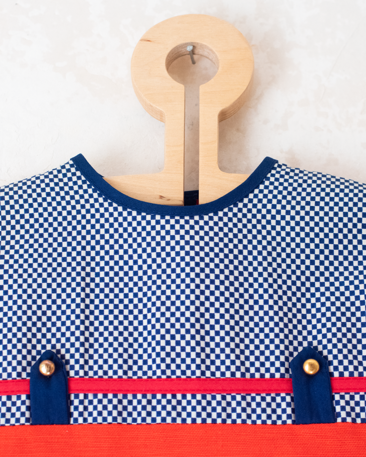 Orange Dress with Checks | Dead Stock from the Sixties | 9-12 Months