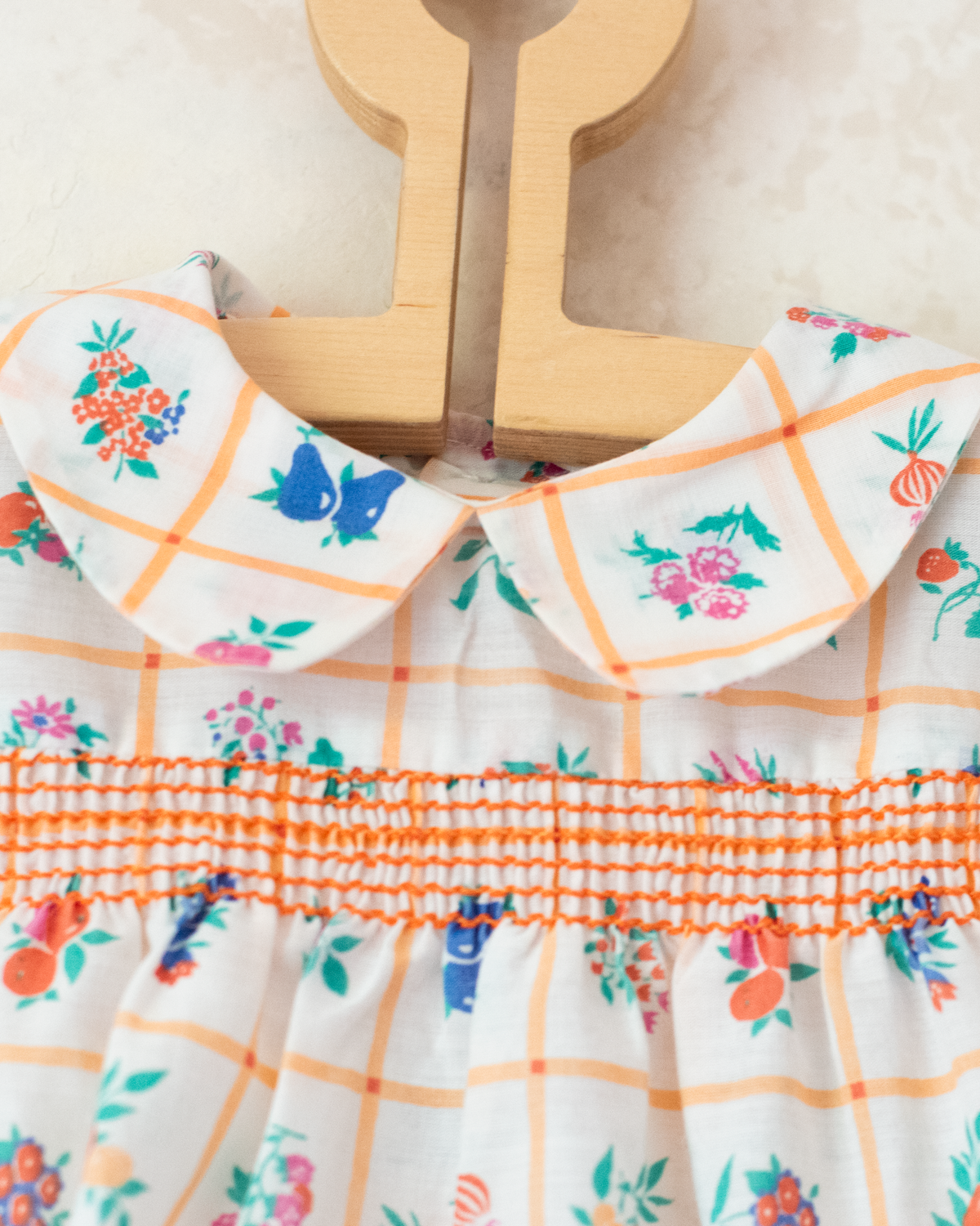 Picnic dress with fruit and flowers | 12-18 months