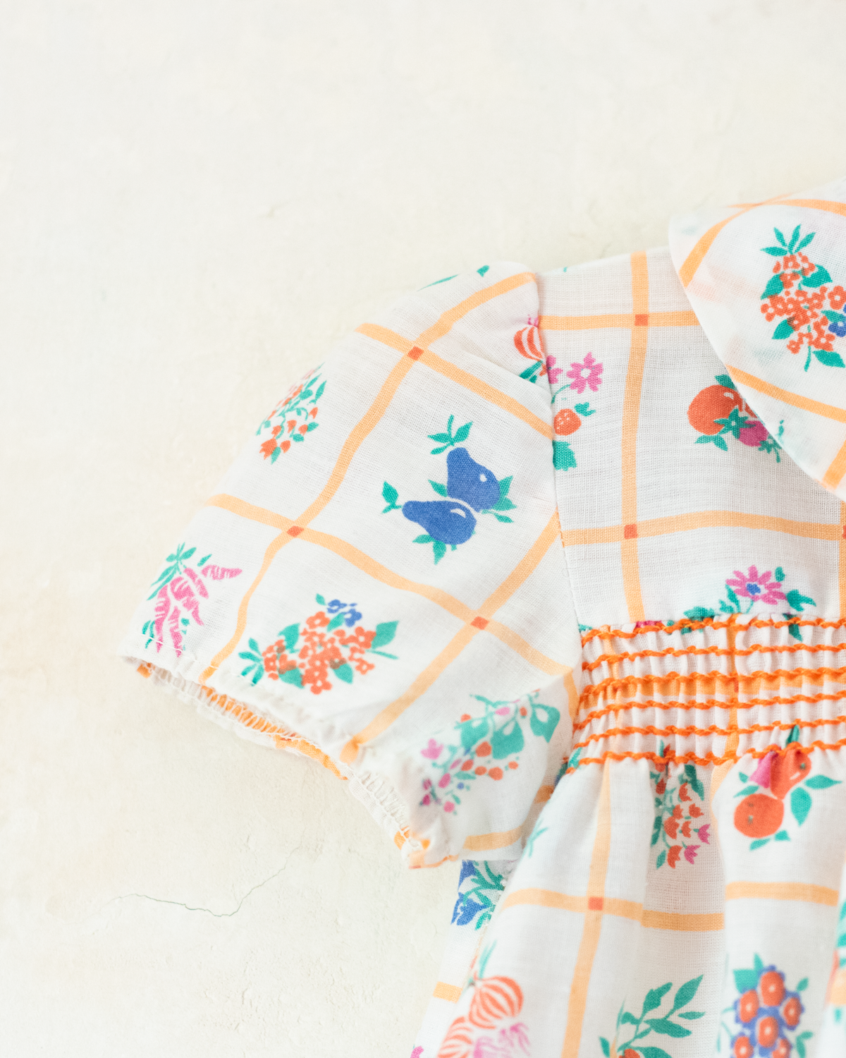 Picnic dress with fruit and flowers | 12-18 months