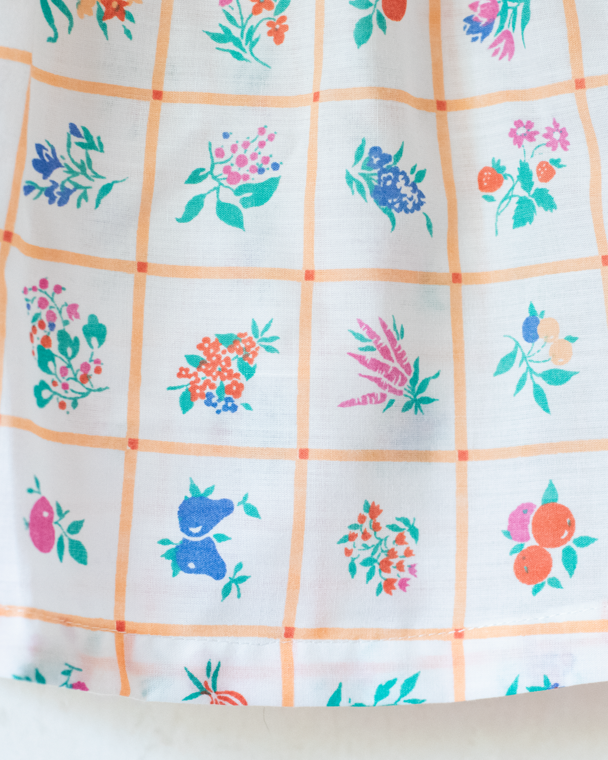 Picnic dress with fruit and flowers | 12-18 months