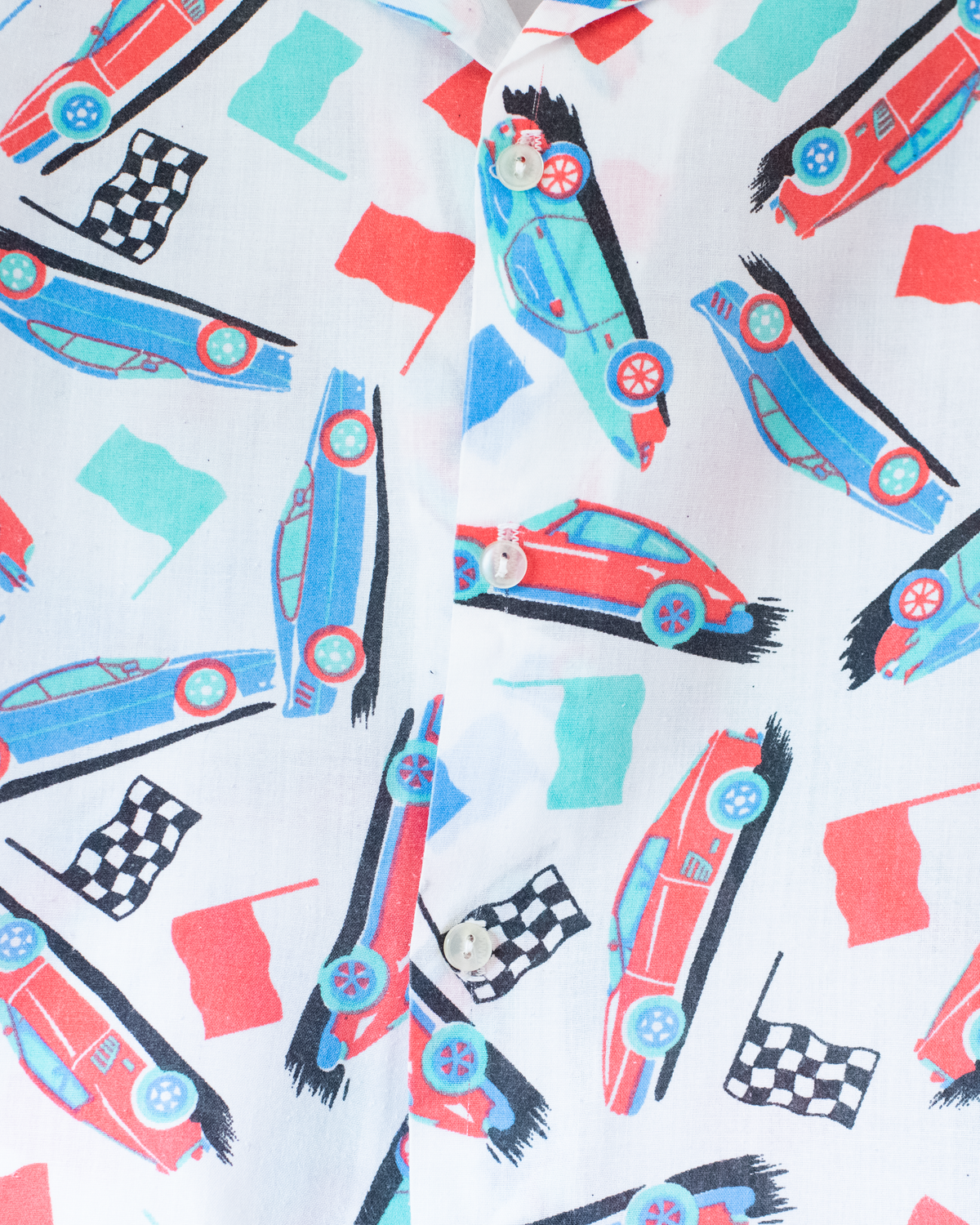 Button-down shirt with racing cars | 4-5 years