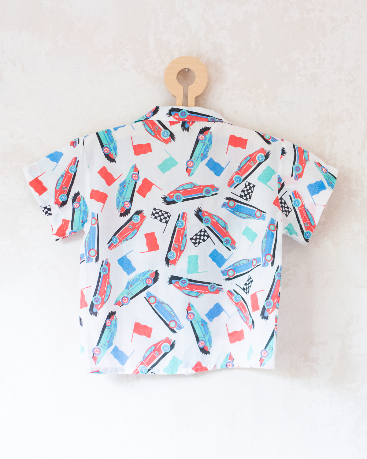 Button-down shirt with racing cars | 4-5 years