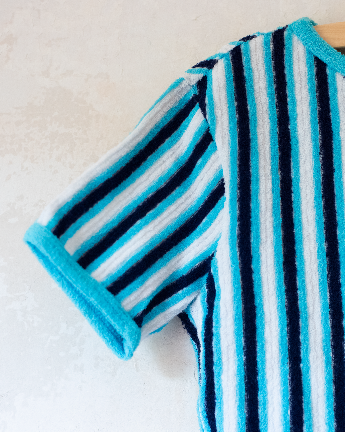 French terry cloth striped overalls | Deadstock from the Seventies | 8-9 years