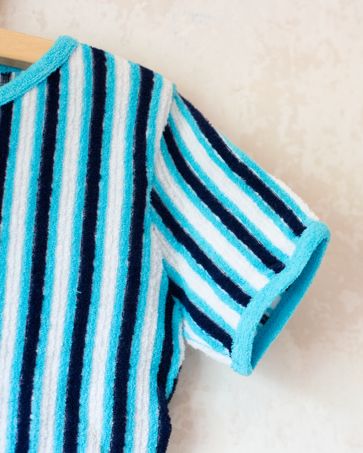 French terry cloth striped overalls | Deadstock from the Seventies | 8-9 years