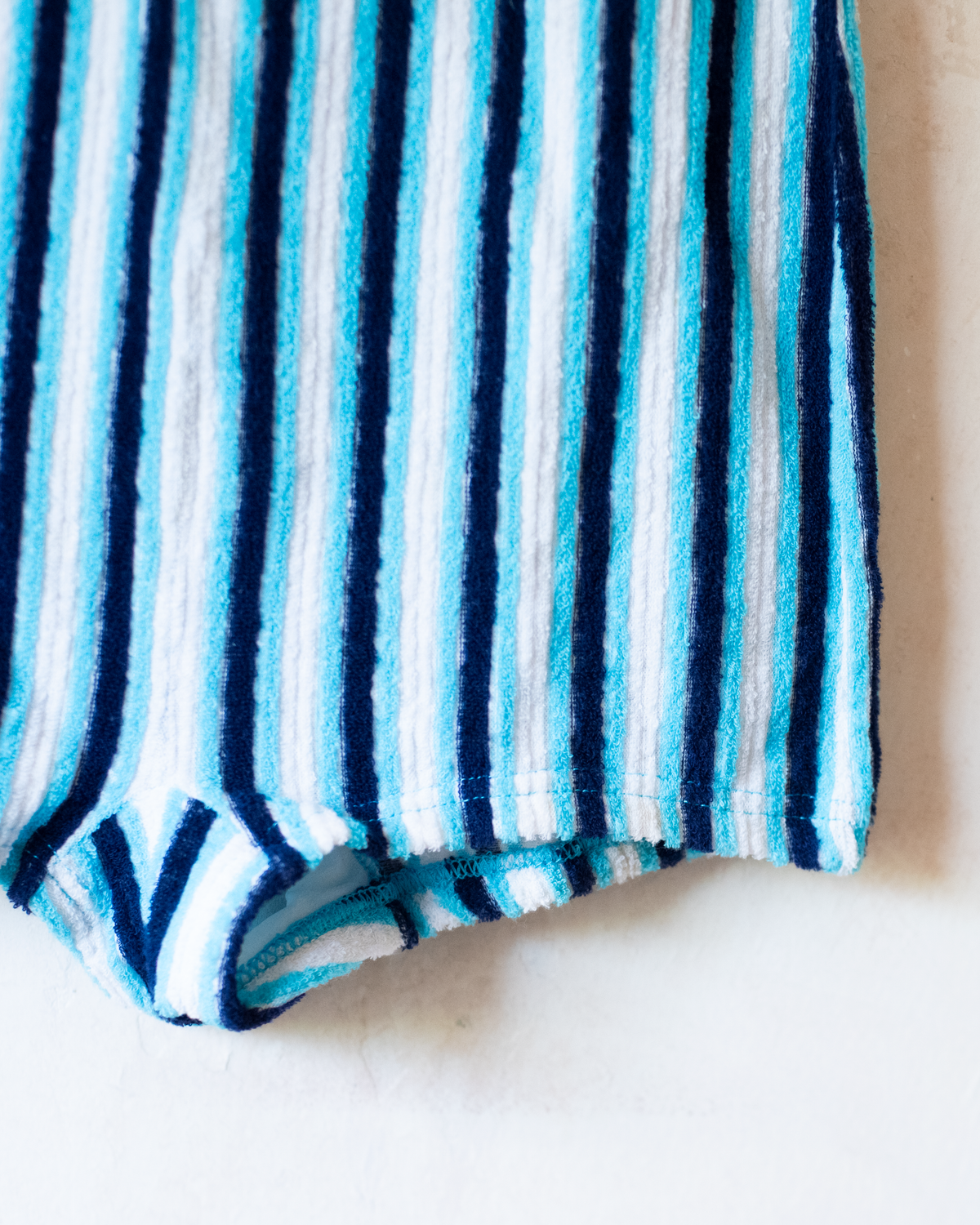 French terry cloth striped overalls | Deadstock from the Seventies | 8-9 years