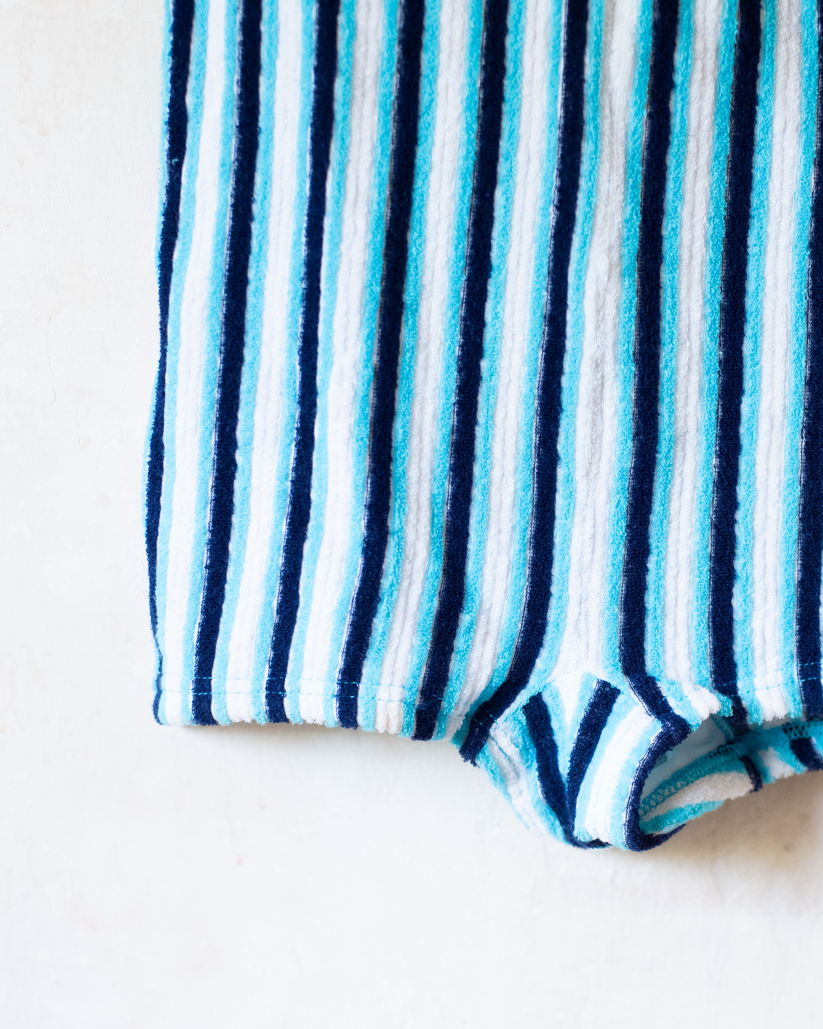 French terry cloth striped overalls | Deadstock from the Seventies | 8-9 years