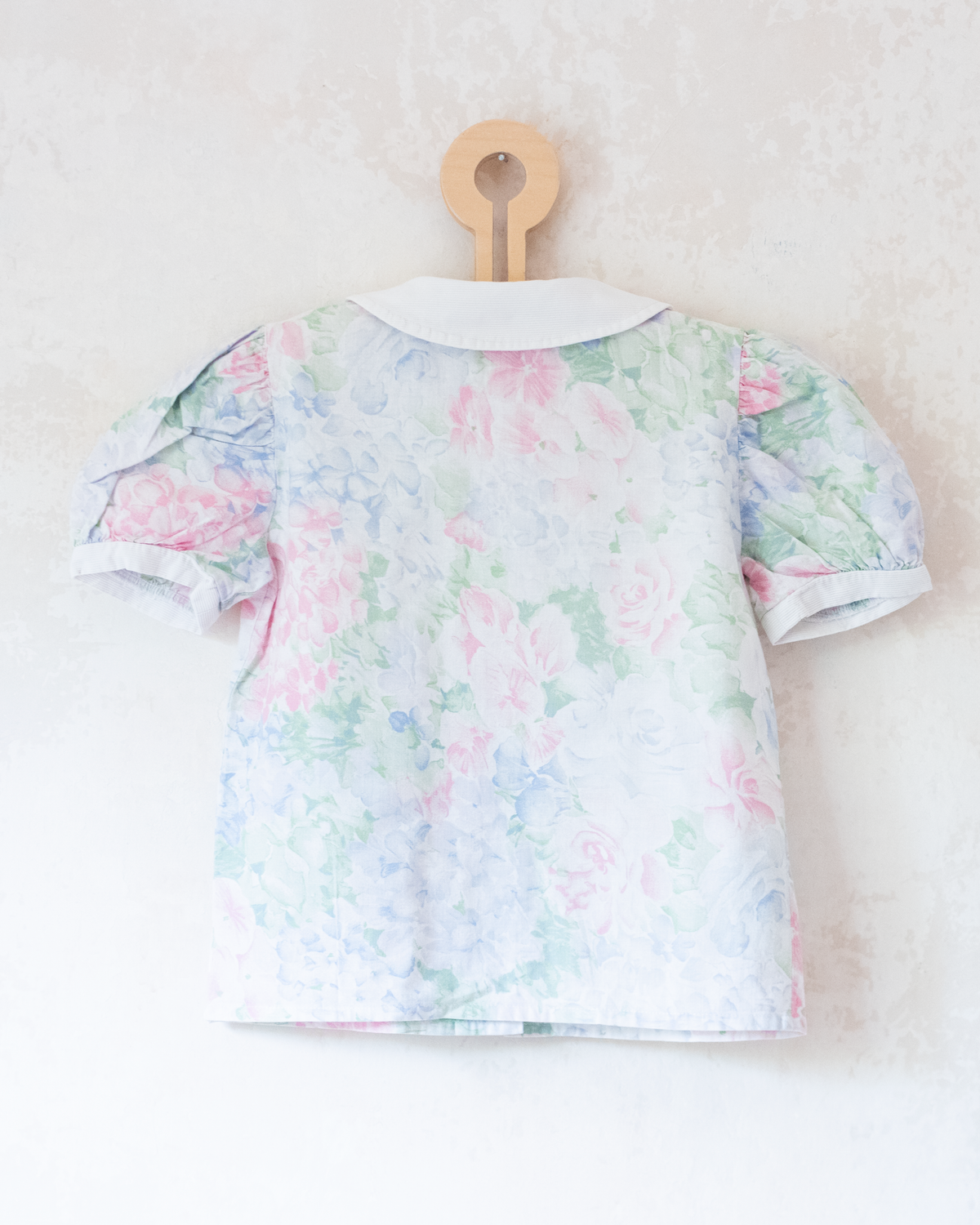 Floral button-down shirt with white collar | 6-7 years