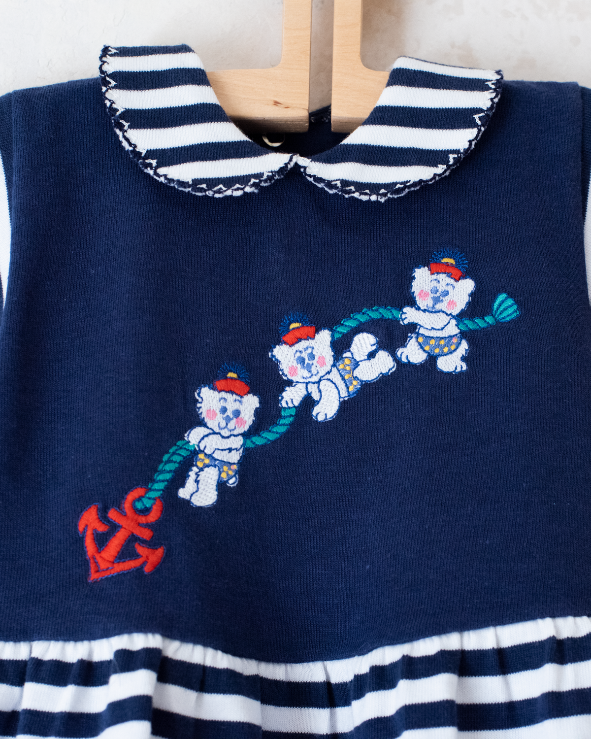 Striped dress and sailor bears | 3-6 months