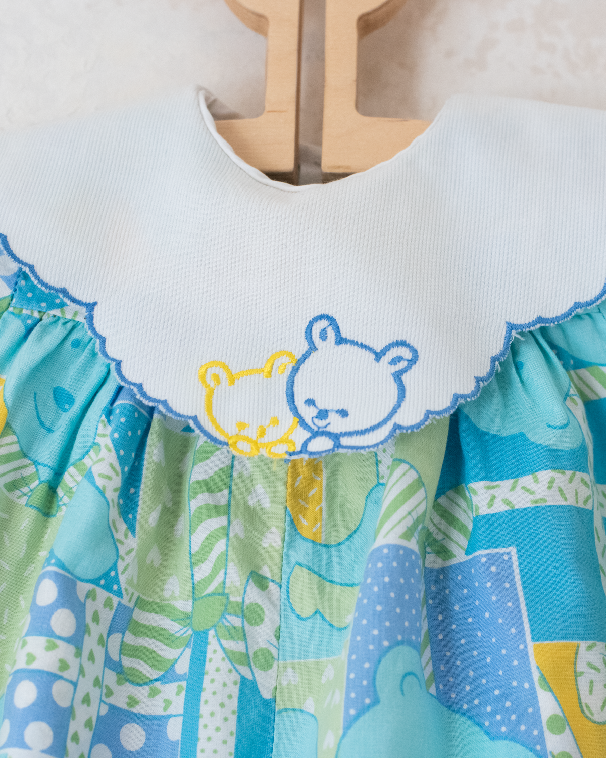 Colorful Overall with Bears | 6-9 Months