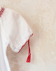 חולצה לבנה אתנית רקומה | 18-24 חודשים