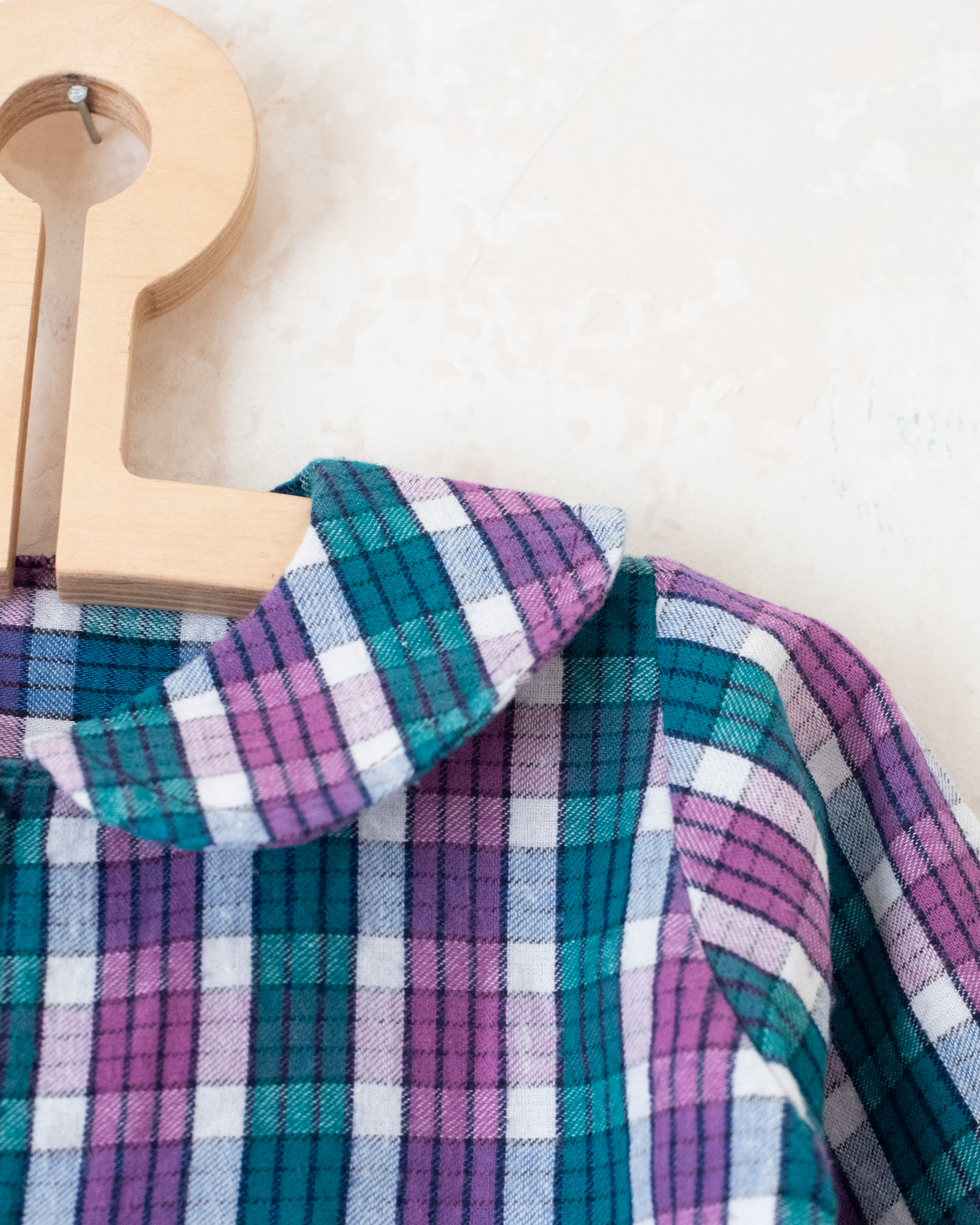 Green and purple plaid shirt | 18-24 months