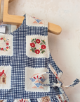 אוברול משובץ עם הדפסים נוסטלגיים | דד סטוק הולנדי | 12-18 חודשים