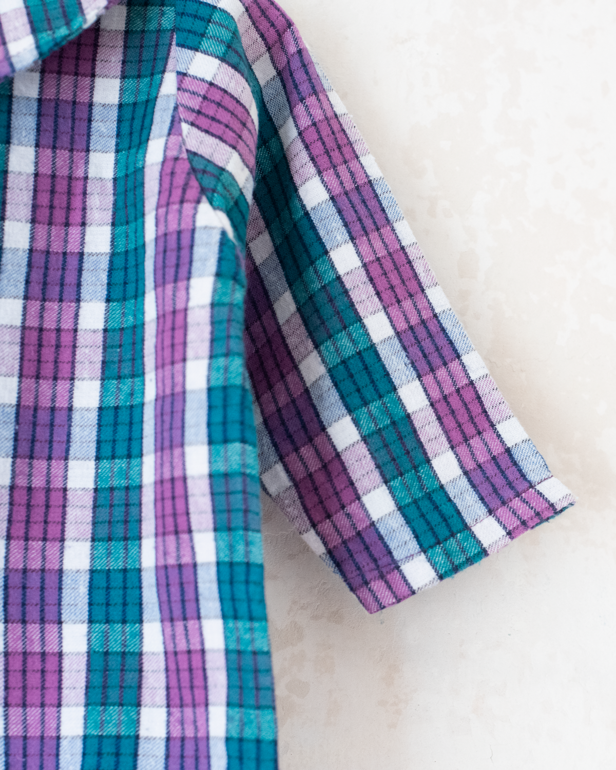 Green and purple plaid shirt | 18-24 months