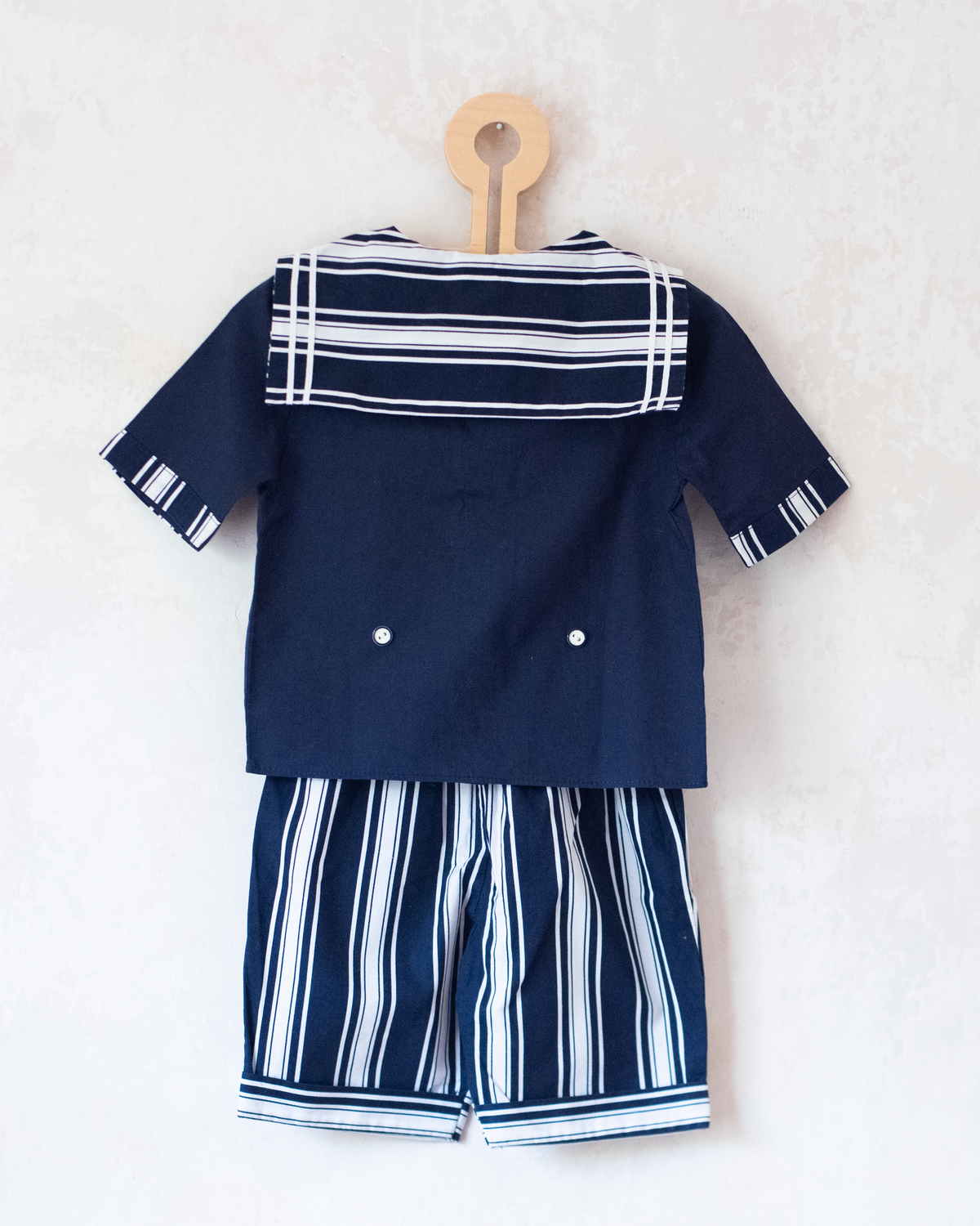 Blue sailor set with stripes | 2-3 years