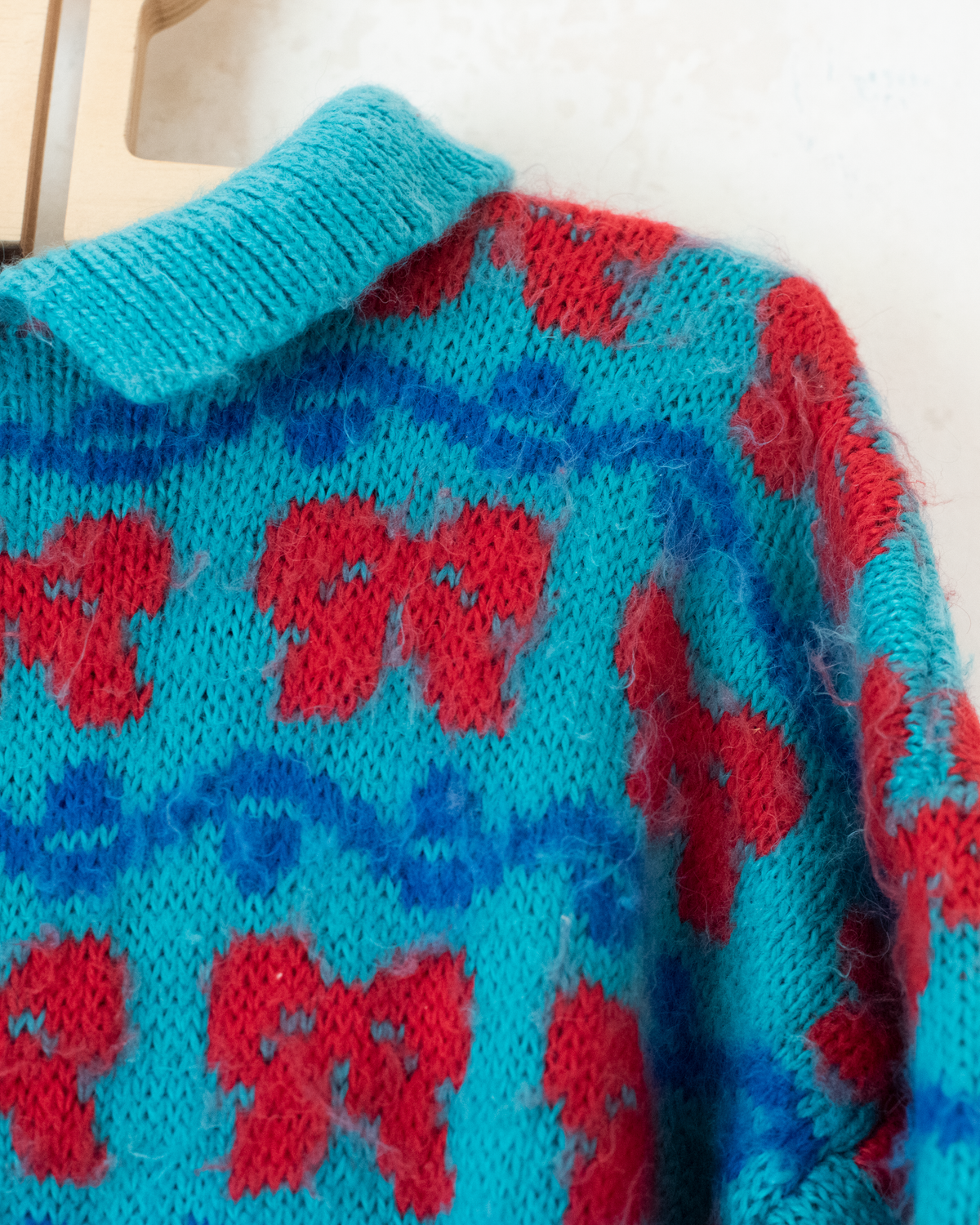 Knitted wool dress with bow ties | 9-10 years