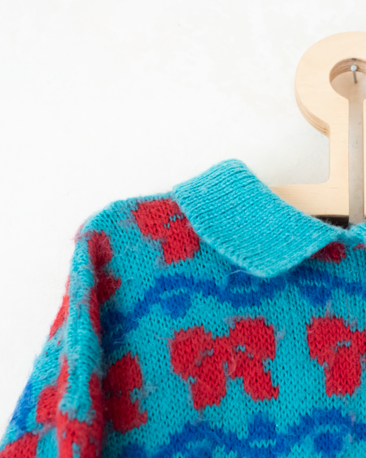 Knitted wool dress with bow ties | 9-10 years