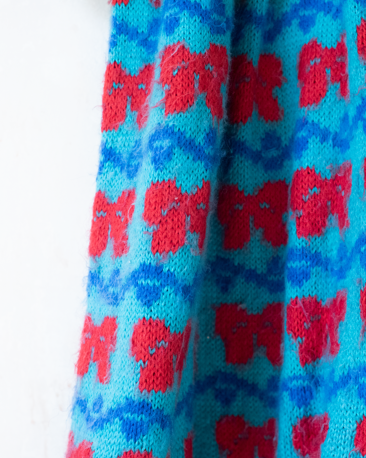 Knitted wool dress with bow ties | 9-10 years