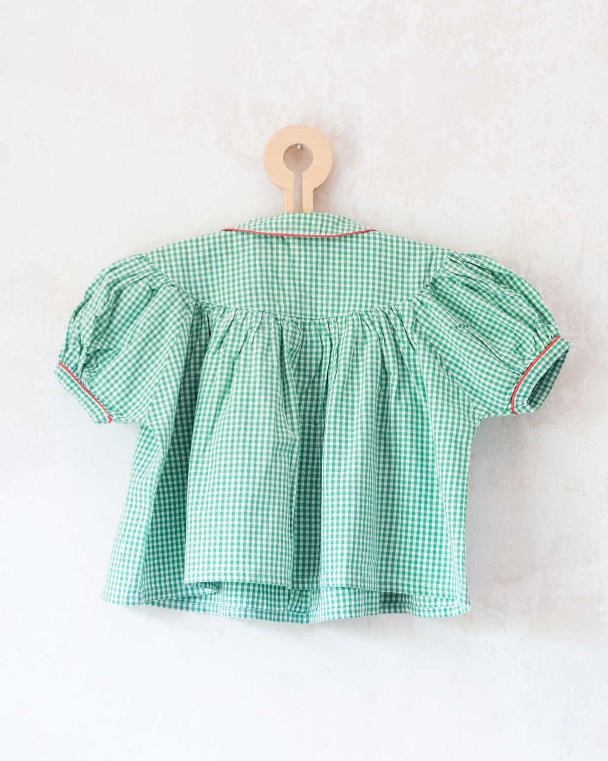 Wide plaid shirt with King Bebar embroidery | 4-5 years