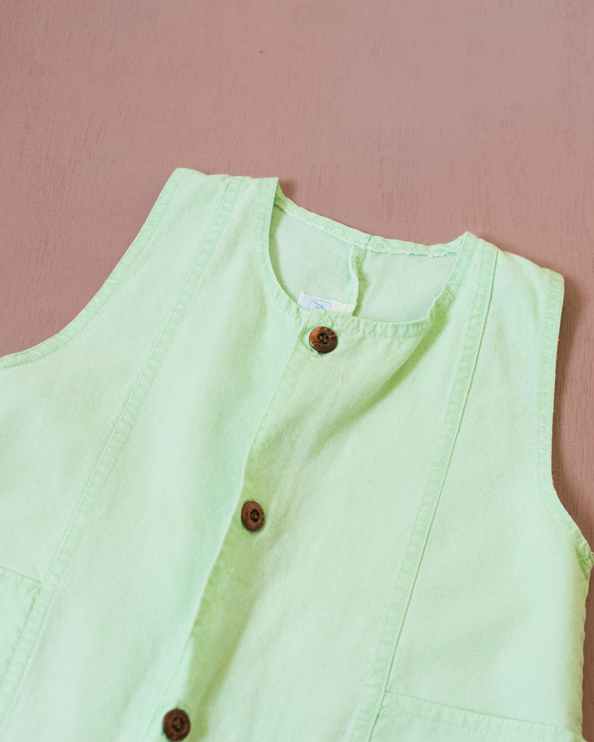 Light green romper with bear embroidery | 2-3 years