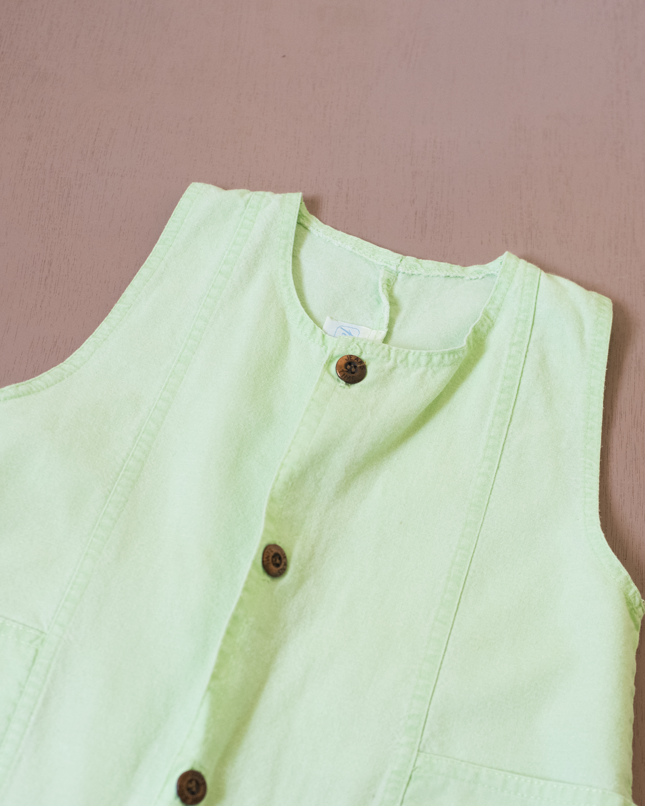 אוברול ירוק בהיר עם רקמת דובי | 2-3 שנים