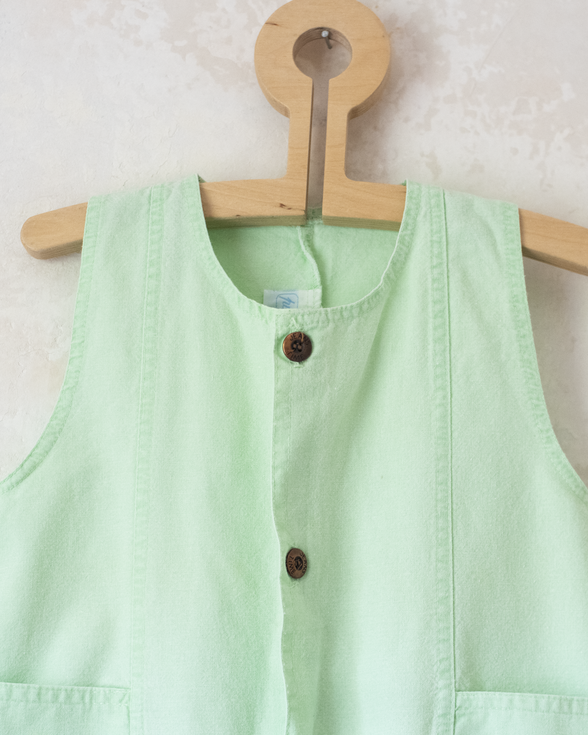 אוברול ירוק בהיר עם רקמת דובי | 2-3 שנים