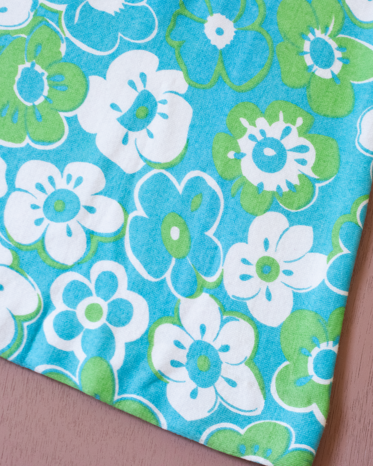 Velvet floral dress | French deadstock from the seventies | 3-4 years