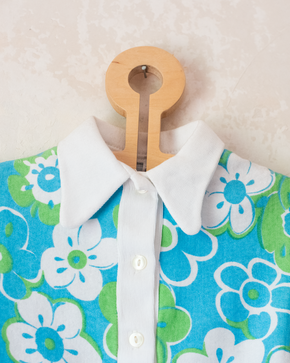 Velvet floral dress | French deadstock from the seventies | 3-4 years