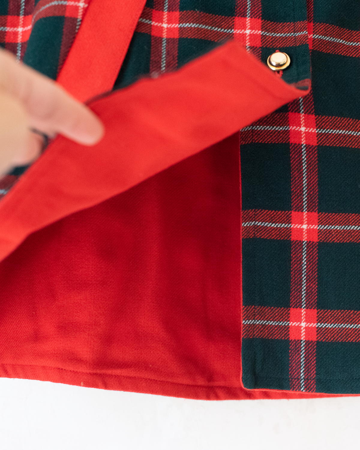 French Plaid Cape | Dead Stock from the Seventies | 8-10 Years