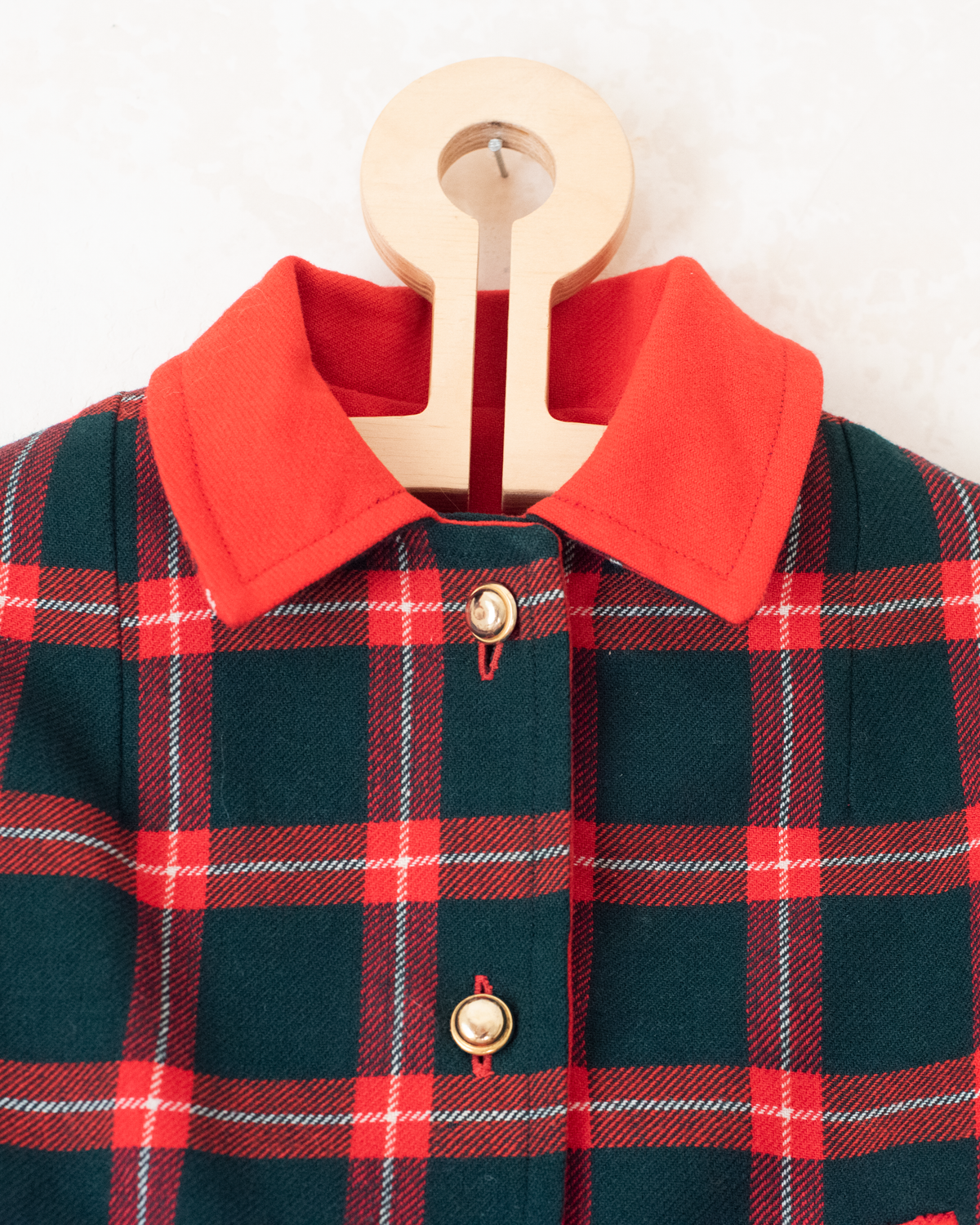 French Plaid Cape | Dead Stock from the Seventies | 8-10 Years