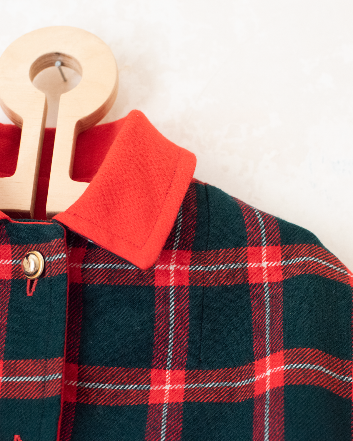 French Plaid Cape | Dead Stock from the Seventies | 8-10 Years
