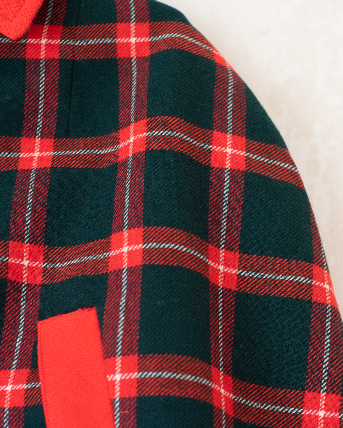 French Plaid Cape | Dead Stock from the Seventies | 8-10 Years