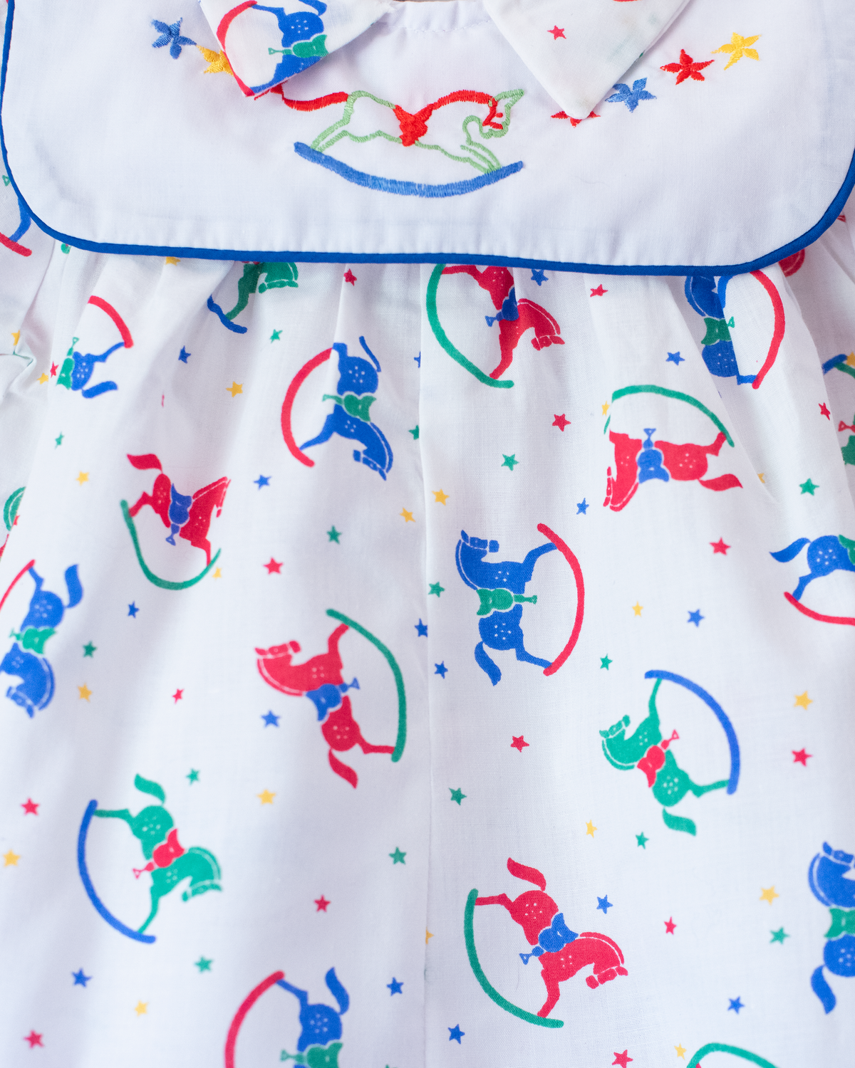 Colorful 80s rocking horse romper | 6-9 months