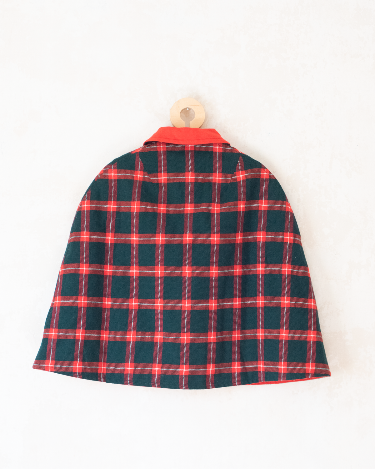 French Plaid Cape | Dead Stock from the Seventies | 8-10 Years