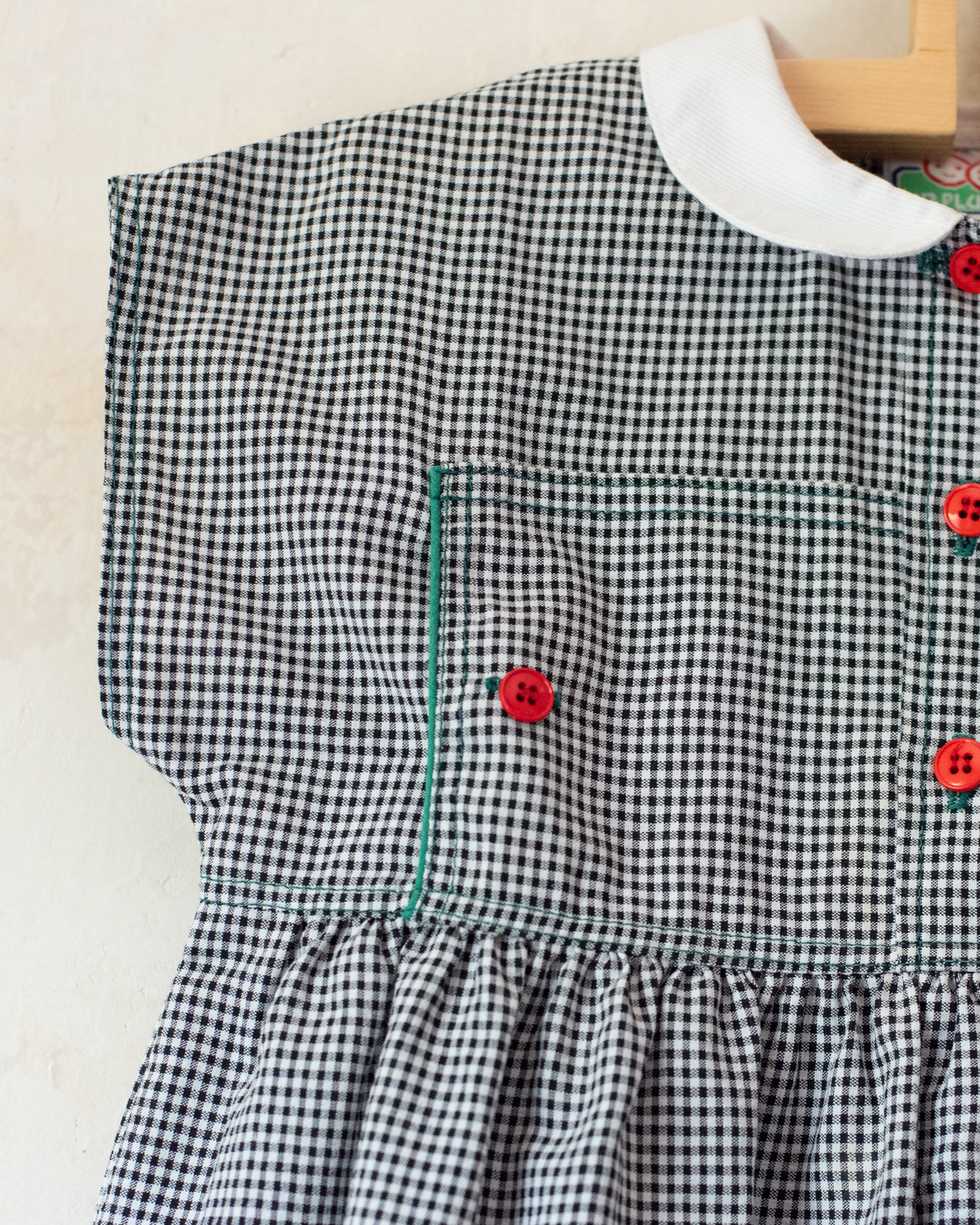 Checked dress with mice | 3-4 years