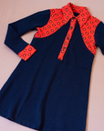 שמלת טוויגי בכחול ואדום | 7-8 שנים